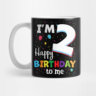 Kids Two 2yr 2th Birthday Happy Birthday Boy 2 Years Old Mug